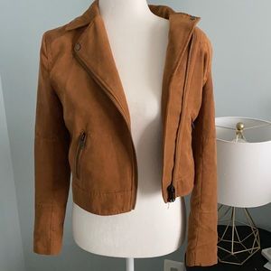 H&M suede fitted jacket size 4